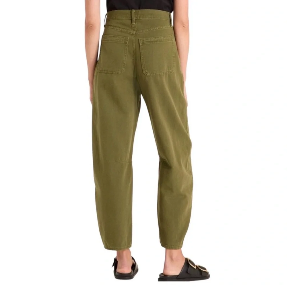 Universal Thread Olive Easy Barrel Utility Pants with Button Front - Picture 2 of 8
